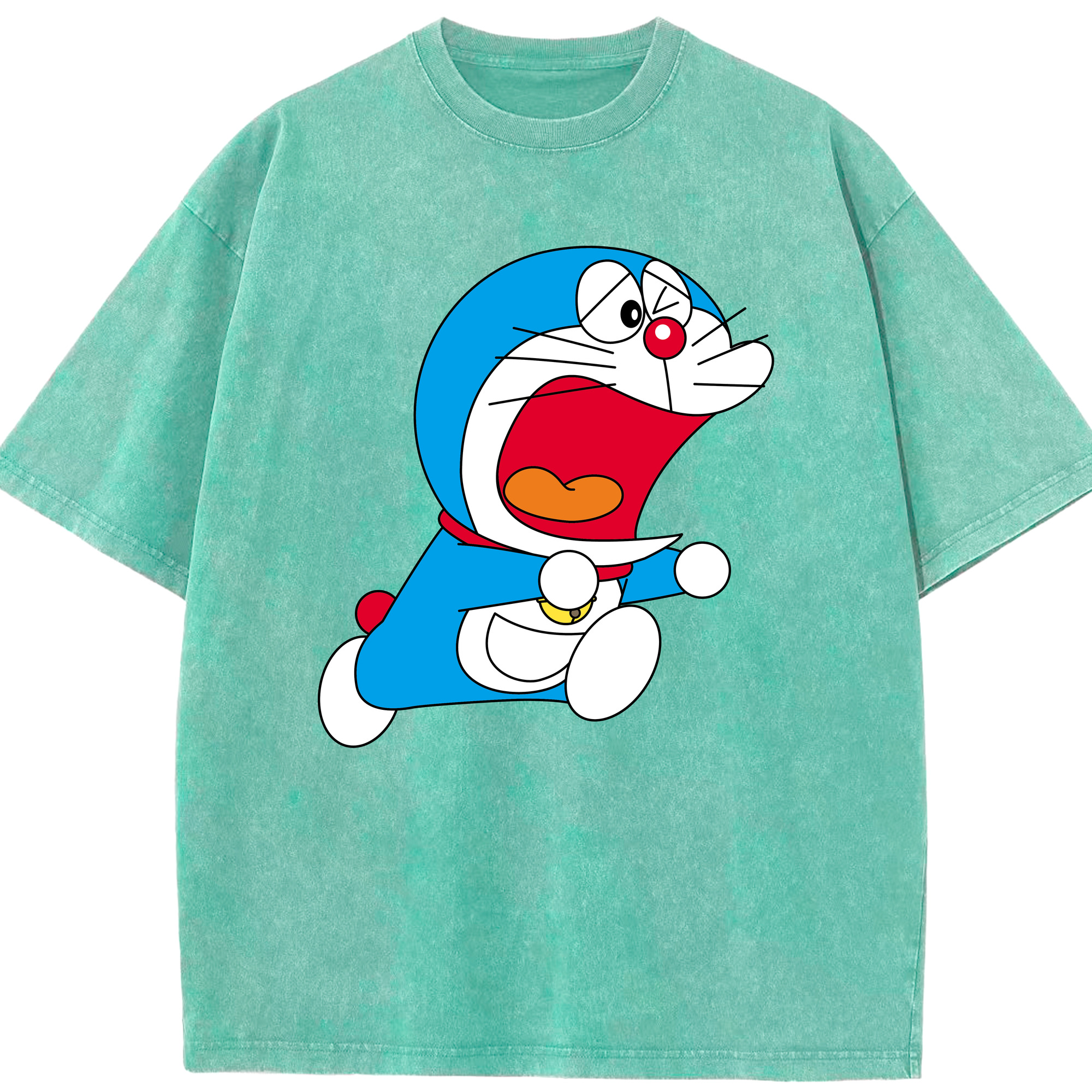 （画像用） ドラえもん Doraemon 綿100% ヴィンテージ風 半袖Tシャツ（フロントプリント）